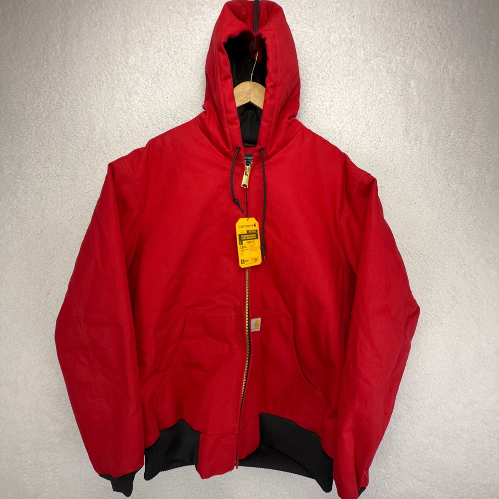 Carhartt Active Jacket Quilt Lined Mens XL Tall J140 Red NWT Loose Fit